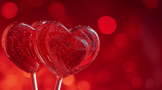 红色棒棒糖背景图片_高清红色摆放的爱心棒棒糖的图片9
