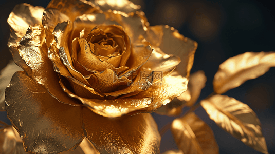 金黄色仿真玫瑰花的图片19