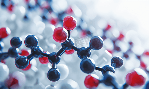 分子分子式摄影照片_胰岛素分子结构模型