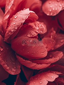 红色花朵背景背景图片_高清红色花朵花瓣上有露珠的背景4