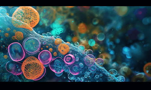生物医学科技摄影照片_显微镜细胞医疗