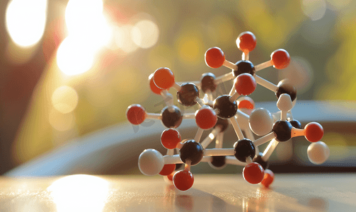 分子分子式摄影照片_胰岛素分子结构模型