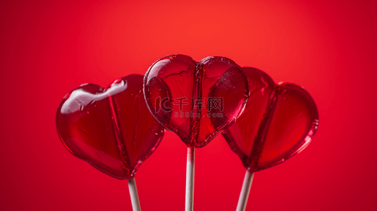 高清壁纸商务背景图片_高清红色摆放的爱心棒棒糖的图片45