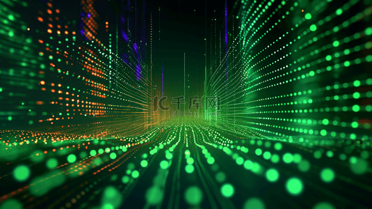 汇聚网络背景图片_绿色汇聚光效光线科技感隧道的背景3