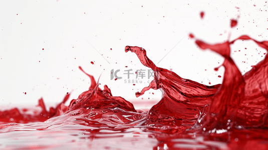 红色浪花背景图片_红色创意水花飞溅动感四溅的图片3