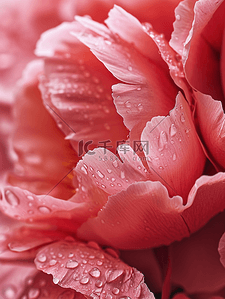 高清红色花朵花瓣上有露珠的背景12