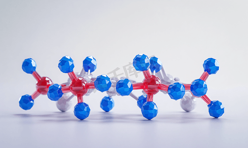 基因分子式摄影照片_胰岛素分子结构模型