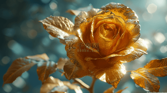 金黄色仿真玫瑰花的图片15