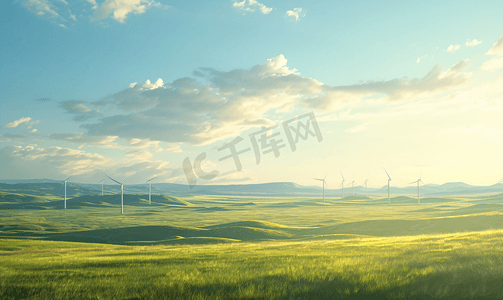 内蒙古草原风力发电