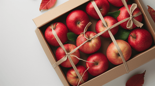 新鲜的苹果礼盒摄影29