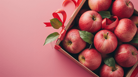 阿克苏富士摄影照片_新鲜的苹果礼盒摄影18