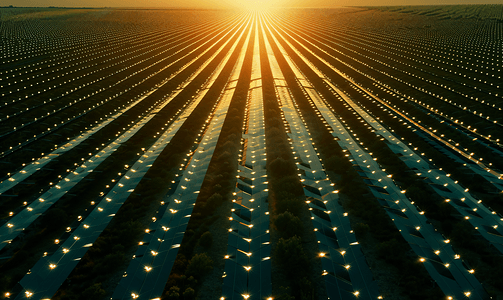 太阳能电池板图片摄影照片_太阳能发电环保新能源
