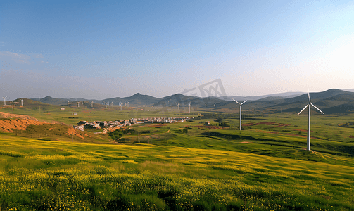 环保设备摄影照片_内蒙古风力发电