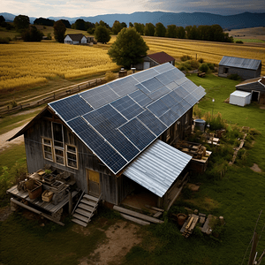 新能源照片设备太阳能光伏清洁能源房屋
