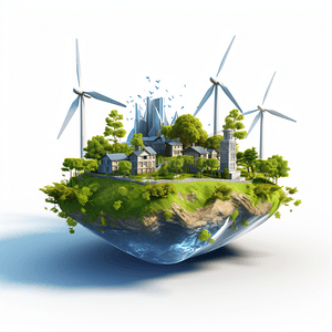 风电风车电力基础设施风电厂新能源概念