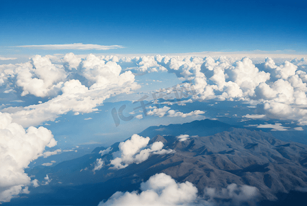 高空 空中 飞机窗户外 旅行 摄影 漂浮 云朵 云层 AI AI作品 AIGC AI绘画高清图片