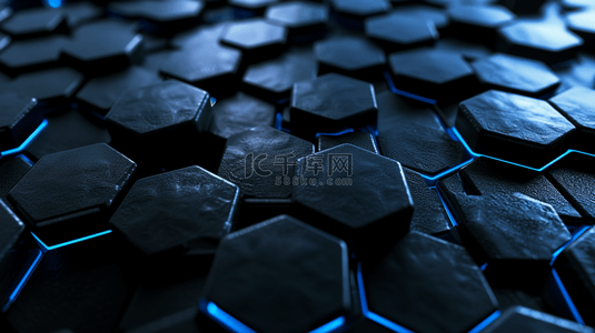 节能键盘背景图片_黑色几何图形光效背景11