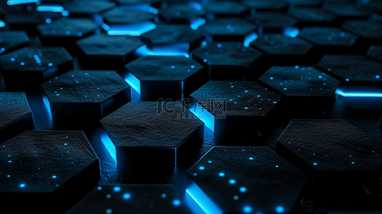 节能键盘背景图片_黑色几何图形光效背景15