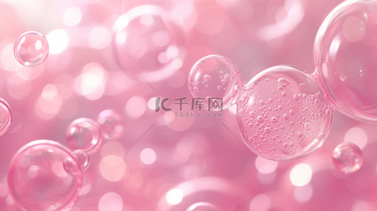 粉色水晶泡泡可爱背景11