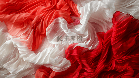 丝绸折痕背景图片_红白相间布艺背景11