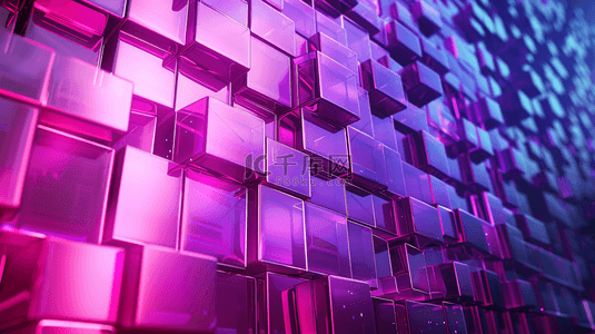 紫色立体空间感图形沙发的背景8