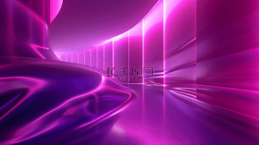 紫色立体空间感图形沙发的背景5
