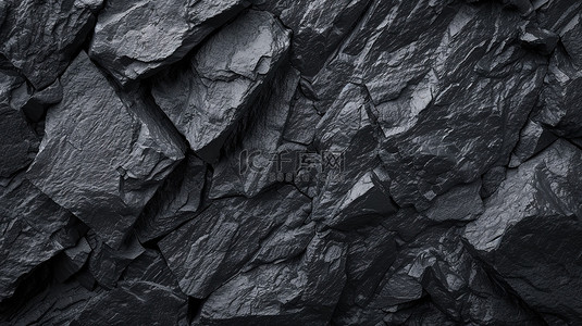 黑色岩石深灰色石头纹理背景图片