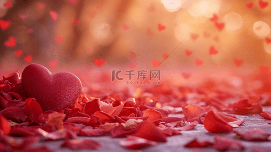 婚礼背景图片_红色玫瑰花喜庆创意背景3