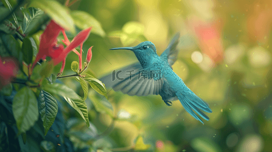 捉虫背景图片_飞向枝头的蓝色鸟儿背景15