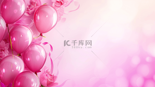 粉色玫瑰花女神节浪漫唯美的背景15