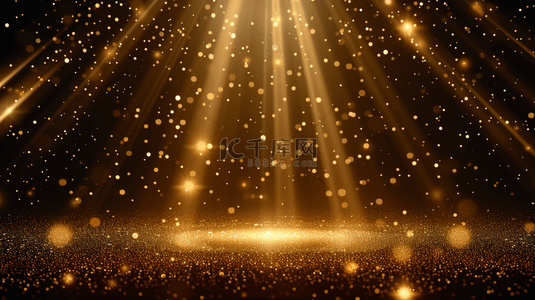 黑金色光线光束照射在舞台上的背景10