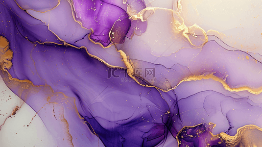 紫色金色渐变背景图片_紫金色渐变纹理质感流线的背景7
