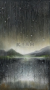 清新春天雨中风景素材