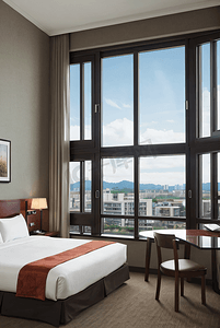 商务酒店客房玻璃窗户设计图4摄影照片