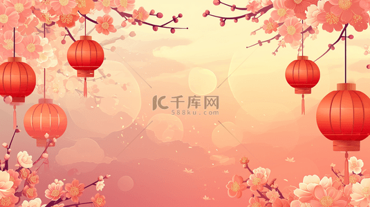 中式简约国画艺术风景风光的背景16
