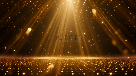 黑金分子背景图片_黑金色光线光束照射在舞台上的背景7