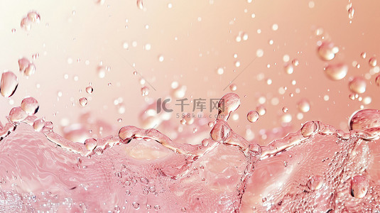 跑步gif动态图背景图片_浅粉色的水花飞溅背景素材