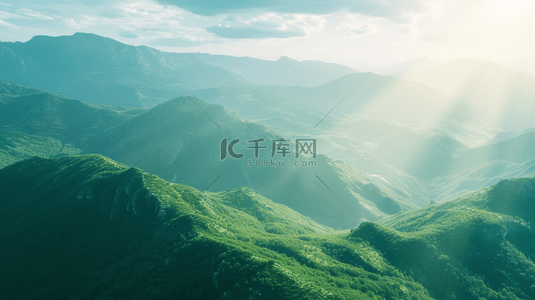 绿色大山背景背景图片_绿色云雾缭绕大山背景0