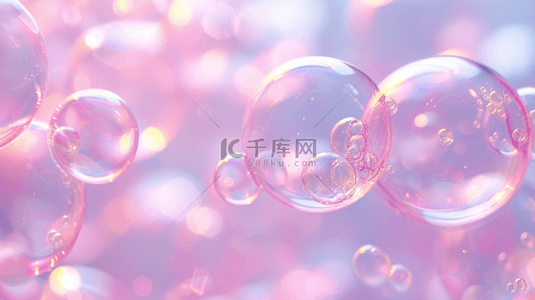 粉色水晶泡泡可爱背景18