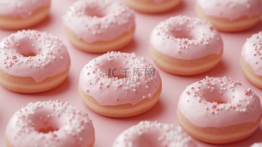 美食背景彩色背景图片_五颜六色甜甜圈创意背景4