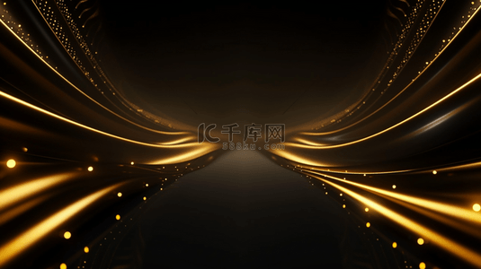 金色流光线条背景图片_黑金色质感流光线条纹理隧道背景10