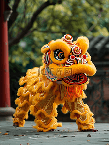 喜庆舞狮背景背景图片_中国风传统舞狮背景2