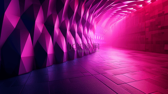 紫色立体空间感图形沙发的背景20
