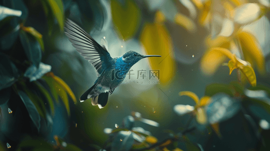 捉虫背景图片_飞向枝头的蓝色鸟儿背景6