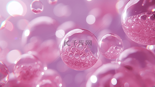 粉色水晶泡泡可爱背景14