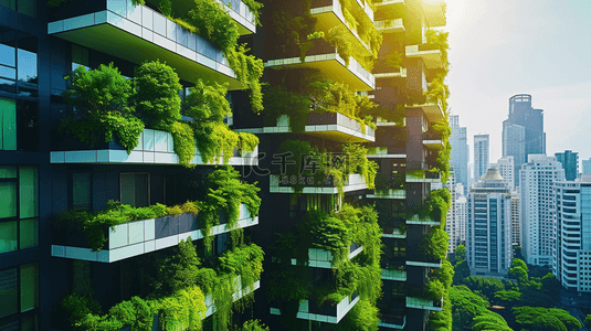 绿植建筑背景图片_未来绿色生态建筑背景16