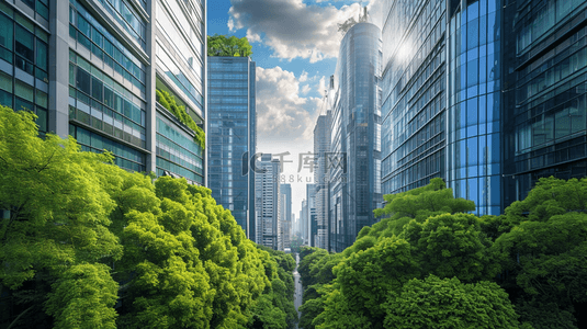 科技生态背景图片_未来绿色生态建筑背景11