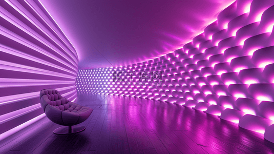 紫色立体空间感图形沙发的背景11