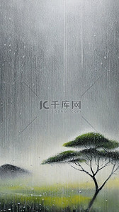清明时节雨纷纷背景图片_清新春天雨中风景图片