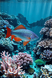 海底的小鱼摄影照片_海底游的美丽鱼儿摄影图4